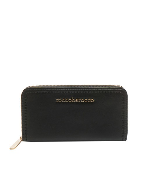 ROCCOBAROCCO GAIA Large zip around wallet black - Women’s Wallets