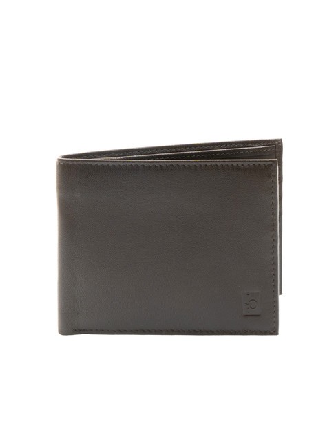 ROCCOBAROCCO PLAIN Leather wallet 8cc dark brown - Men’s Wallets
