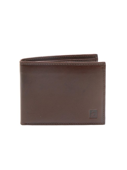 ROCCOBAROCCO PLAIN Leather wallet with coin purse dark brown - Men’s Wallets