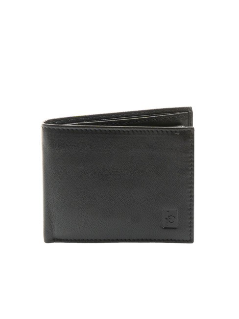 ROCCOBAROCCO PLAIN Leather wallet 8cc black - Men’s Wallets