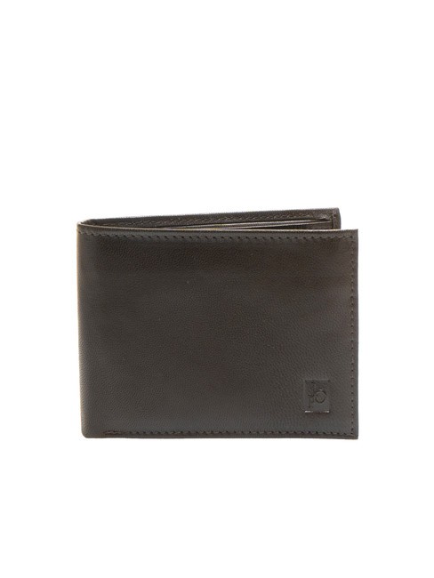 ROCCOBAROCCO PLAIN Leather wallet 8cc dark brown - Men’s Wallets