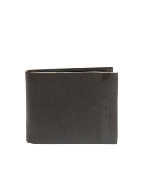 ROCCOBAROCCO STRIPE Leather wallet with flap dark brown - Men’s Wallets
