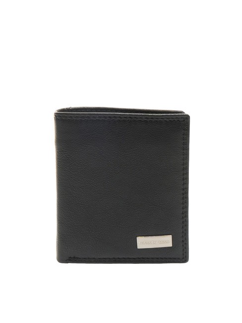 ROCCOBAROCCO ALEX Vertical wallet with pocket black - Men’s Wallets