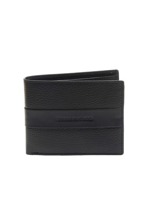 ROCCOBAROCCO JOHN Leather wallet flap and coins navy - Men’s Wallets