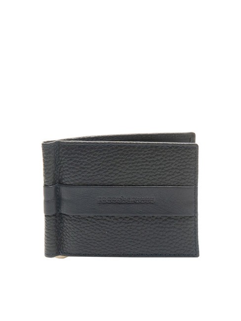 ROCCOBAROCCO JOHN Leather wallet with clip navy - Men’s Wallets