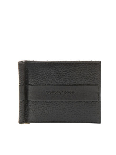 ROCCOBAROCCO JOHN Leather wallet with clip brown - Men’s Wallets