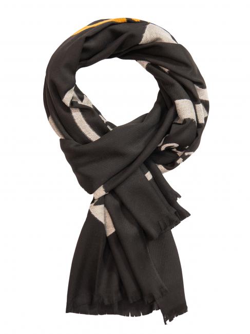 ROCCOBAROCCO RB Scarf with all-over logo black - Scarves