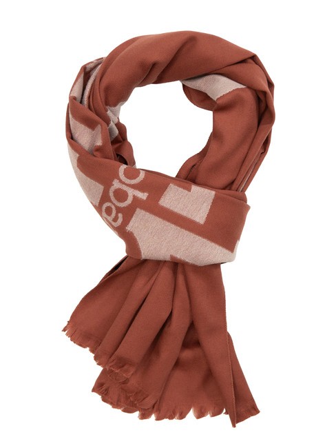 ROCCOBAROCCO RB Scarf with all-over logo burgundy - Scarves