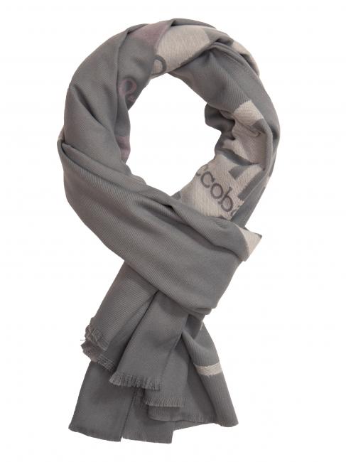 ROCCOBAROCCO RB Scarf with all-over logo dark gray - Scarves