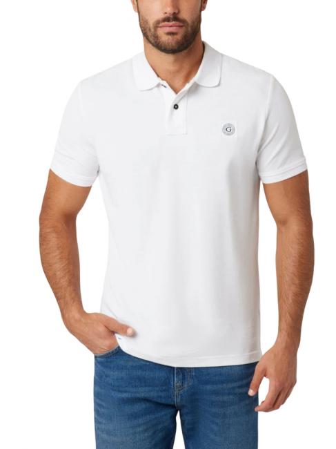 GUESS WASHED  Short-sleeved polo shirt purwhite - Polo shirt
