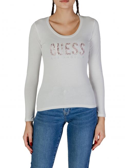 GUESS PYTHON Cotton T-Shirt cremwhi - T-shirt