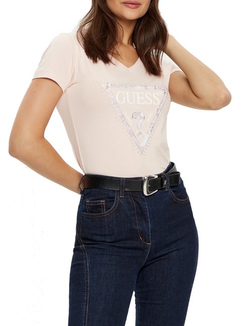 GUESS SS VN PYTHON TRIANGLE Short-sleeved T-shirt mellow pink - T-shirt