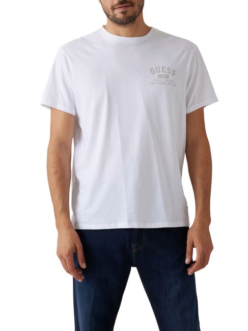 GUESS BSC CLASSIC Cotton T-Shirt purwhite - T-shirt