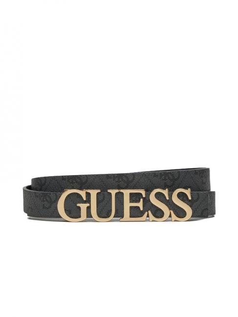 GUESS ZAMIRA Belt with metal logo vikky large roo coalog tote bag - Belts