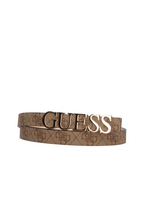 GUESS ZAMIRA Belt with metal logo MILK LOGO - Belts