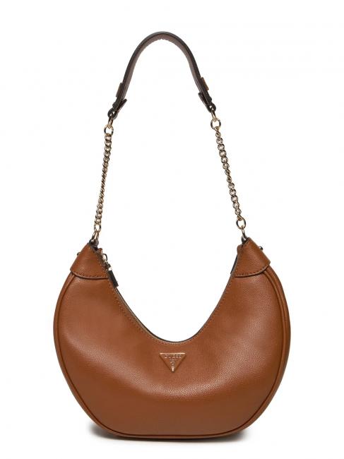 GUESS FEDORA Chain handle shoulder bag COGNAC - Women’s Bags