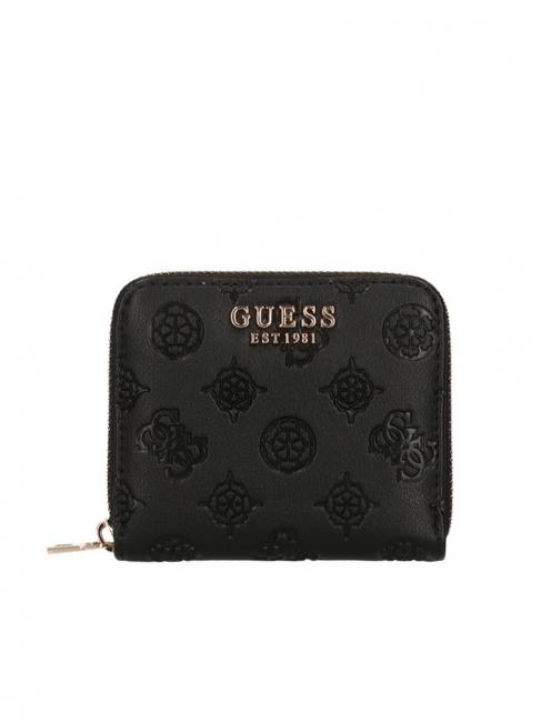 GUESS GERTY Peony Logo Small Wallet BLACK - Women’s Wallets