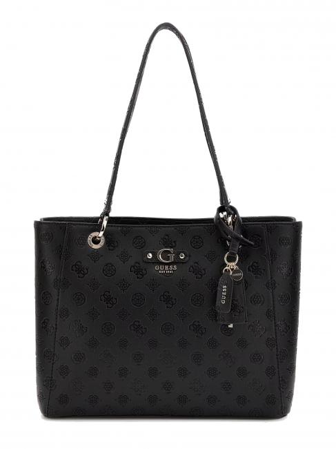 GUESS GERTY 4G Peony Logo Tote Bag BLACK - Women’s Bags