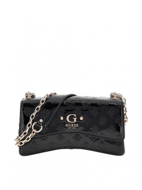 GUESS GERTY Convertible Glossy Bag BLACK - Women’s Bags