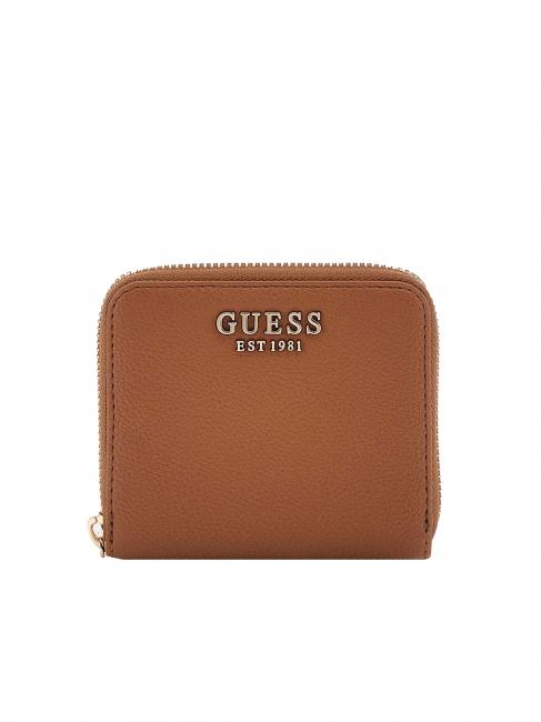 GUESS LAUREL Small zip around wallet COGNAC - Women’s Wallets