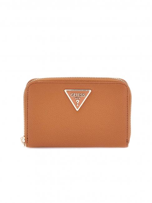 GUESS LAUREL Medium zip around wallet COGNAC - Women’s Wallets