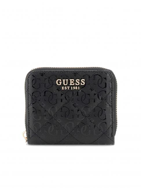 GUESS LAUREL Small quilted wallet BLACK - Women’s Wallets