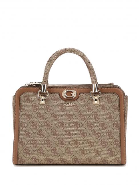 GUESS ORLINA Briefcase bag with shoulder strap latte logo / brown - Women’s Bags