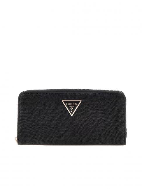 GUESS LAUREL Large saffiano print wallet BLACK - Women’s Wallets