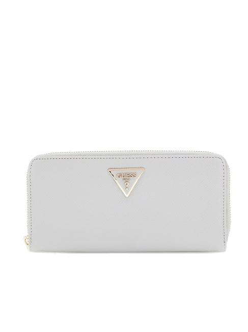 GUESS LAUREL Large saffiano print wallet lavender grey - Women’s Wallets