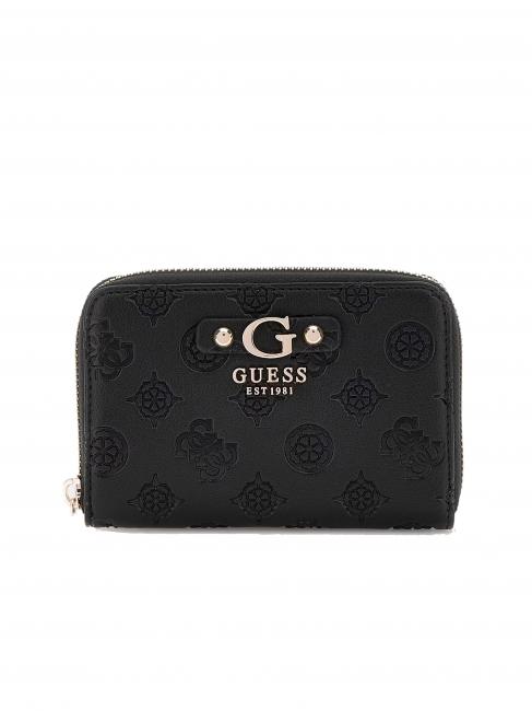 GUESS GERTY Peony Logo Medium Wallet BLACK - Women’s Wallets