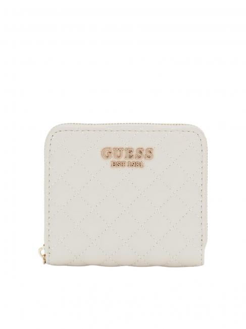 GUESS ECO RIANEE Small quilted wallet STONE - Women’s Wallets