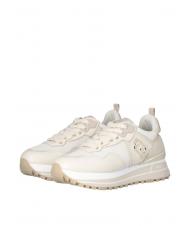 LIUJO MAXI WONDER 01 Platform sneakers in leather and mesh ivory - Women&rsquo;s shoes - 1