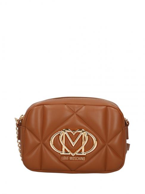 LOVE MOSCHINO GEOMETRIC QUILTED Mini Shoulder Bag camel - Women’s Bags