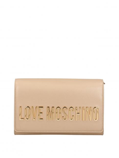 LOVE MOSCHINO BOLD LOVE Clutch with chain shoulder strap gold - Women’s Bags