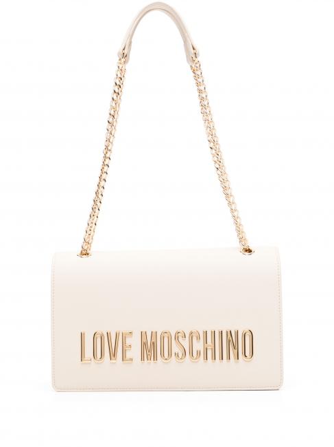 LOVE MOSCHINO LETTERING Shoulder bag / crossbody bag ivory - Women’s Bags