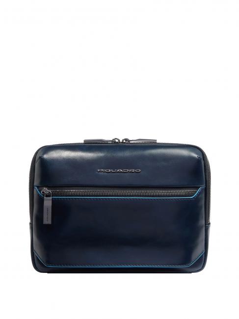 PIQUADRO BLUE SQUARE  iPad bag with airpod pocket blue - Over-the-shoulder Bags for Men