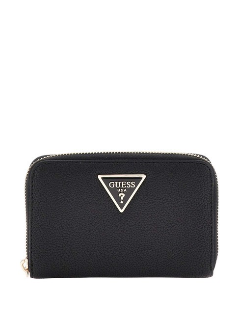 GUESS LAUREL Medium zip around wallet BLACK - Women’s Wallets