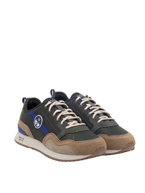 NORTH SAILS HORIZON JET Sneakers military green-lt brown-royal blue010 - Men’s shoes