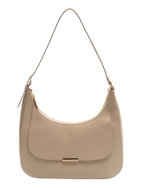 COCCINELLE CHER Hammered leather shoulder bag powder pink - Women’s Bags