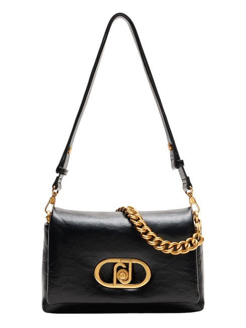LIUJO LAPUFFY Shoulder bag with flap BLACK - Women’s Bags