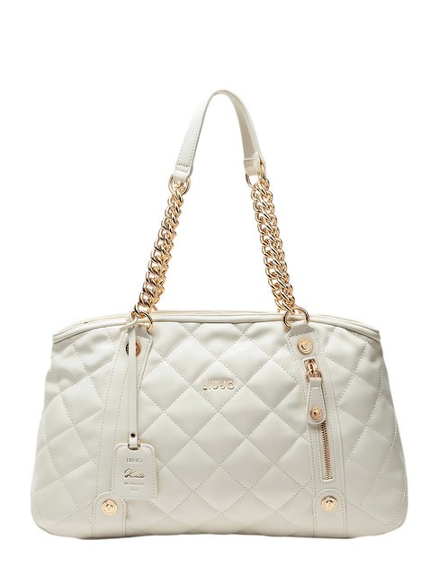 LIUJO KATE Quilted bag with chain handles cream - Women’s Bags