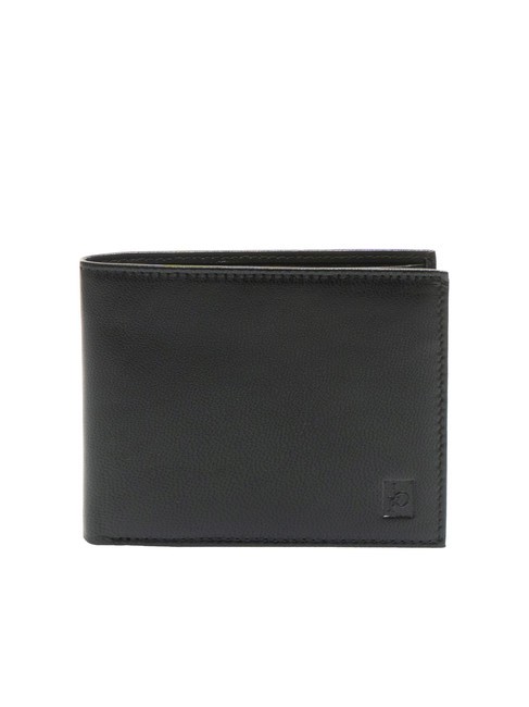 ROCCOBAROCCO PLAIN Leather wallet 8cc black - Men’s Wallets