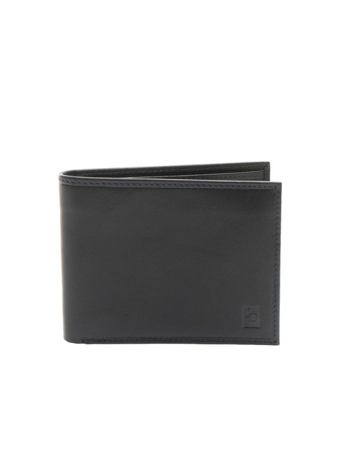 ROCCOBAROCCO PLAIN Leather wallet 8cc blue - Men’s Wallets