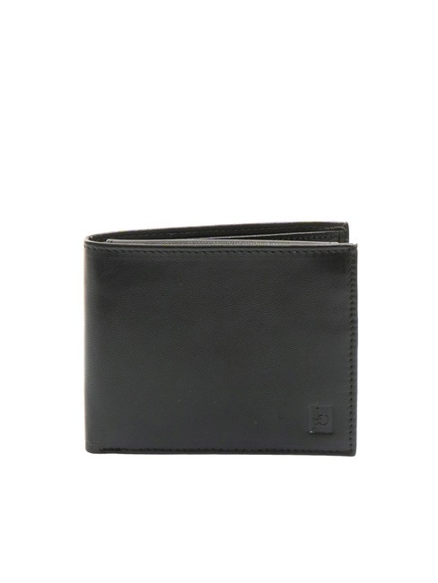 ROCCOBAROCCO PLAIN Leather wallet with flap black - Men’s Wallets