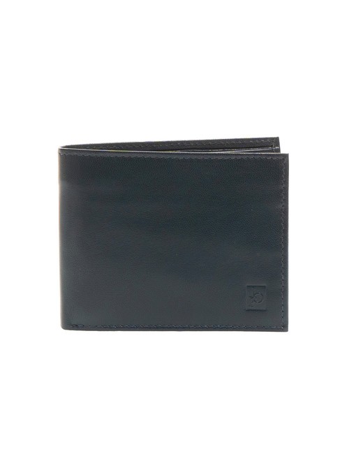 ROCCOBAROCCO PLAIN Leather wallet with coin purse blue - Men’s Wallets