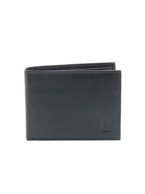 ROCCOBAROCCO PLAIN Leather wallet 8cc blue - Men’s Wallets