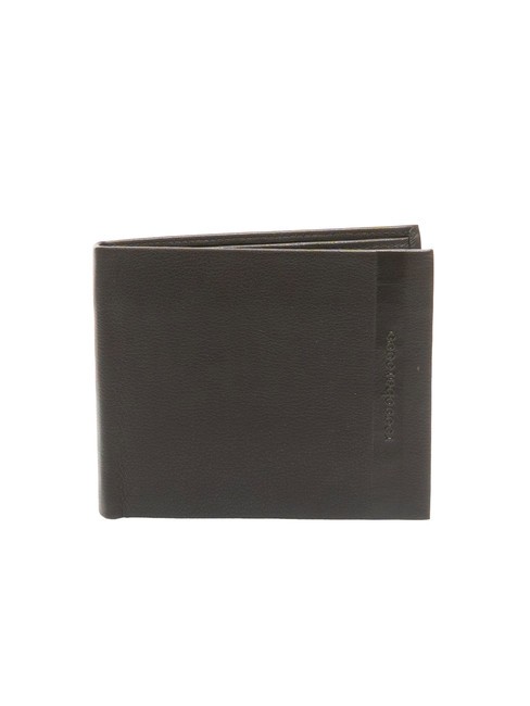 ROCCOBAROCCO STRIPE Leather wallet 8cc dark brown - Men’s Wallets