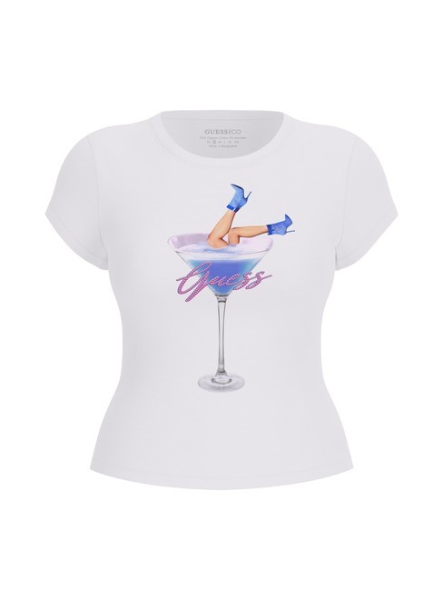 GUESS SS TINI BOOTS R5 Short-sleeved T-shirt purwhite - T-shirt