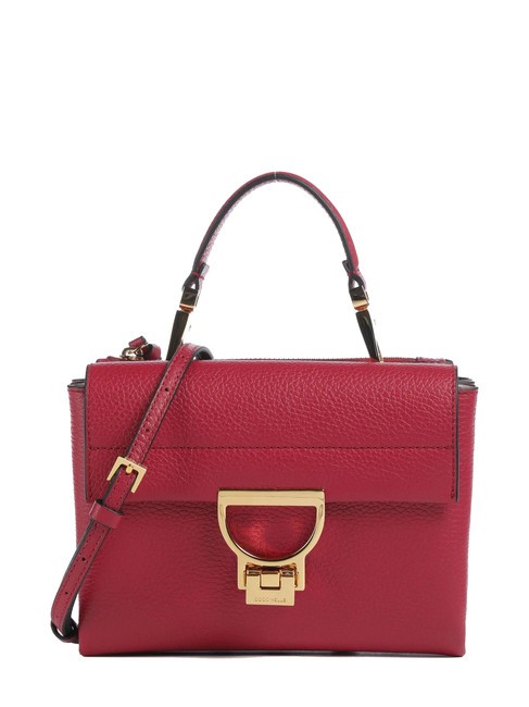 COCCINELLE ARLETTIS Textured leather minibag sangria - Women’s Bags