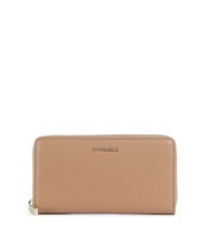 COCCINELLE METALLIC SOFT Textured leather zip wallet - Women&rsquo;s Wallets